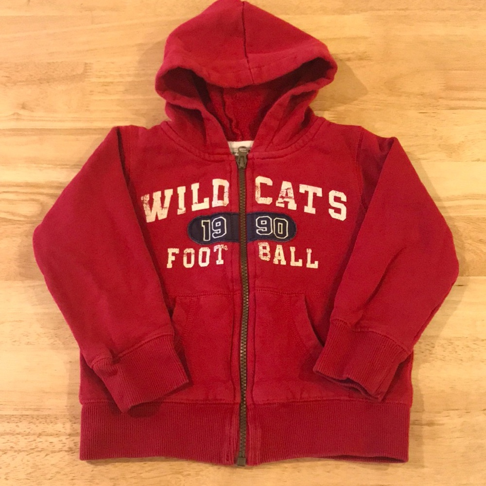 Toddler zip up hoodie sweatshirt wildcats